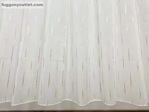 Voile, Pálcikás, krém alapon arany, 300x175 cm