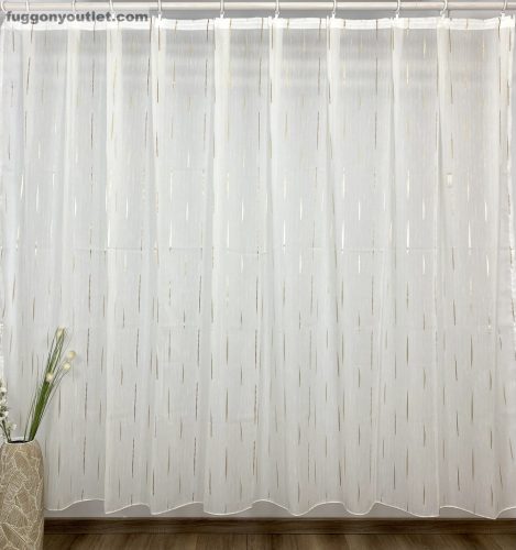 Voile, Pálcikás, krém alapon arany bronz, 300x260 cm