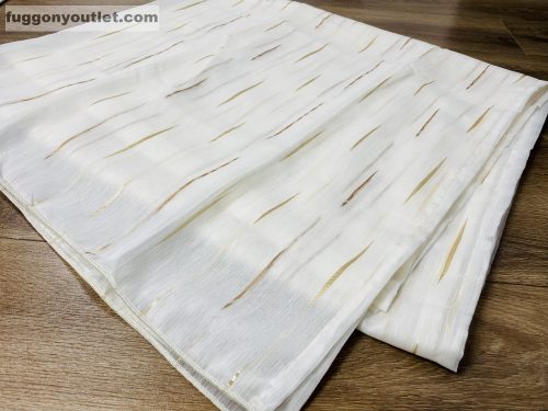 Voile, Pálcikás, krém alapon arany bronz, 300x260 cm