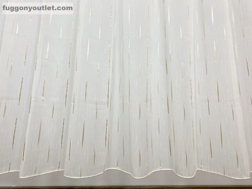 Voile, Pálcikás, krém alapon arany bronz, 300x260 cm