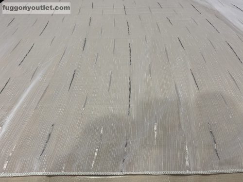 Méteráru, Voile, Pálcikás, fehér alapon szürke, 280 cm