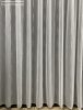 Méteráru, Voile, Pálcikás, fehér alapon szürke, 280 cm