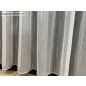 Méteráru, Voile, Pálcikás, fehér alapon szürke, 280 cm