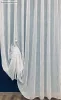 Voile, Pálcikás, fehér alapon barna arany, 400x260 cm