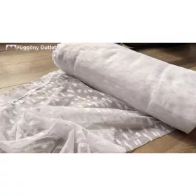 Méteráru, Vitrázs Függöny Damla, fehér, 115 cm 