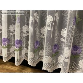 Rózsaszál, fehér lila, 300x250 cm