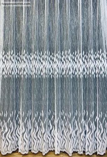 Hullámosláng, Csíkos, fehér, 500x250 cm