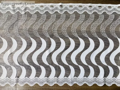 Méteráru, Vitrázs Függöny, Zsakar, Lang, krém, 70 cm 