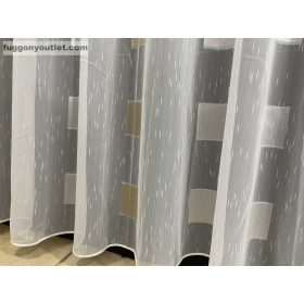 Voile, Kocka, fehér alapon arany ezüst, 300x260 cm 