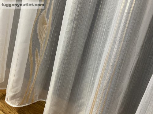 Voile, Agnes, fehér alapon arany, 300x260 cm 