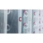 Voile, karika, 5044,fehér alapon bordo krém, 300x180 cm 