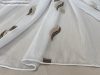Voile, Zelis, fehér alapon barna arany, 300x260 cm 