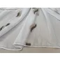 Voile, Zelis, fehér alapon barna arany, 300x260 cm 