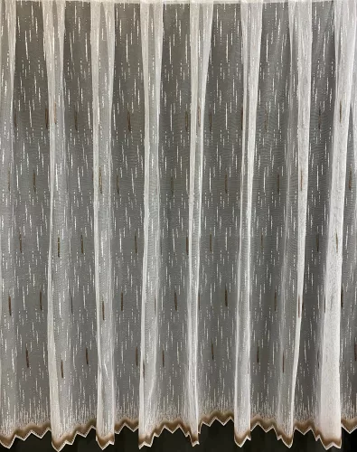 Zápor, fehér alapon barna, 200x155 cm
