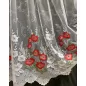 Pipacsvirág, fehér alapon piros, 300x175 cm