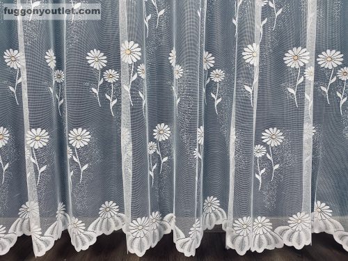 Margaréta, fehér alapon narancs, 300x155 cm