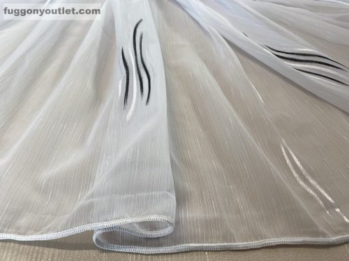 Voile, 5120fekete3 fehér alapon fekete, 300x260 cm 