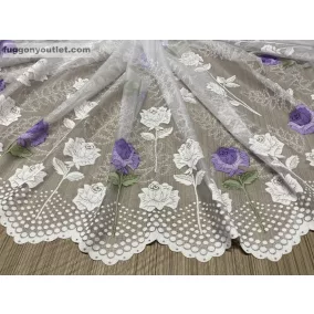 Rózsaszál, fehér alapon lila, 500x175 cm