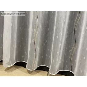 Voile, Elena, fehér alapon barna és arany, 500x260 cm 