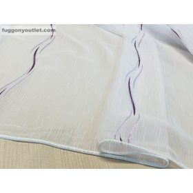Voile, Elena, fehér alapon lila, 300x260 cm 