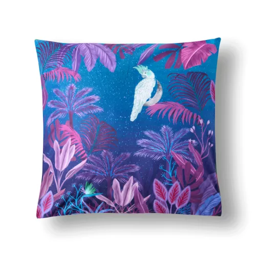 Velvet bársony, Tropical mintás párnahuzat, 45x45, 4 db/csomag