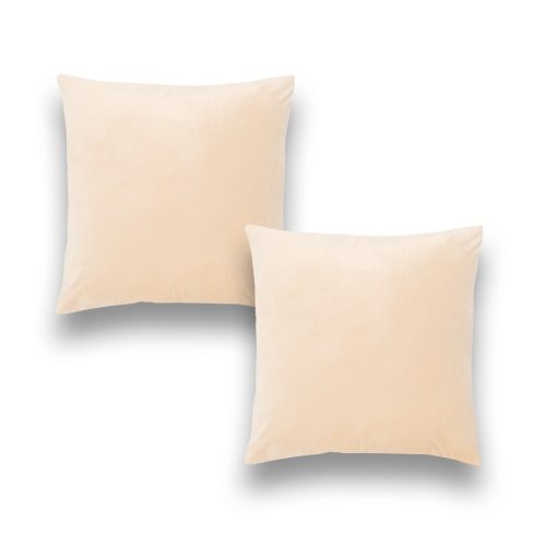 Velvet bársony párnahuzat, krém, 50x50, 2 db/csomag