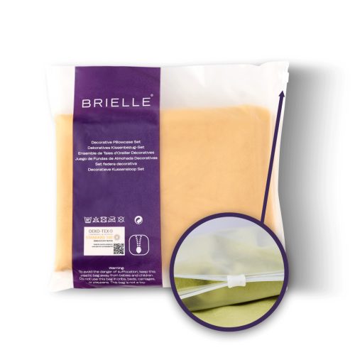 Velvet bársony párnahuzat, sárga, 50x50, 2 db/csomag