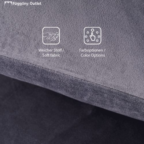 Velvet bársony párnahuzat, antracit, 40x40cm, 2 db/csomag