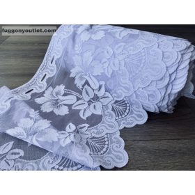   Méteráru, Vitrázs Függöny, Zsakar, tulipán, fehér, 40 cm