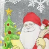 Panoráma, Santa, karácsonyi, fehér alapon színes, 300 x150 cm