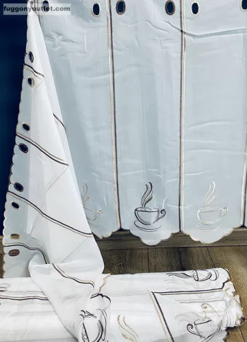 Méteráru, Vitrázs Függöny, Voile, coffe , 60 cm
