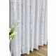 Voile, indás, fehér alapon lila, 300x210 cm 