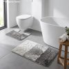 Troya, Fürdőszobai szőnyeg, 2 részes, szürke levél mintás