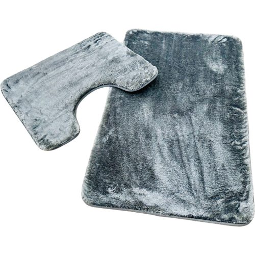 Troya, Fürdőszobai szőnyeg, 2 részes, egyszínű szürke