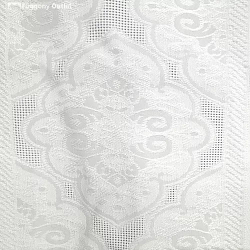Damaszt asztalterítő, Athena, fehér, 140x180 cm