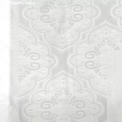 Damaszt asztalterítő, Athena, fehér, 140x180 cm