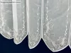 Méteráru, Vitrázs Függöny, Voile Leveles fehér szürke 60 cm