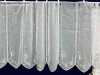Méteráru, Vitrázs Függöny, Voile Leveles fehér szürke 60 cm