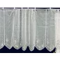   Méteráru, Vitrázs Függöny, Voile Leveles fehér szürke 60 cm