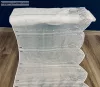 Méteráru, Vitrázs Függöny, Voile Leveles fehér szürke 60 cm
