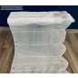   Méteráru, Vitrázs Függöny, Voile Leveles fehér szürke 60 cm