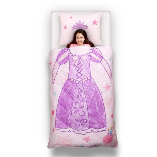 Disney Princess , 2 részes, Ágyneműhuzat, 140x200 + 60x70 cm