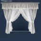 Decor, Csipkés Szett, fehér szürke, 400x160+400x155 cm