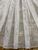 Méteráru, Voile, Roshan, fehér alapon szürke, 280 cm Méteráru