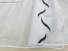 Voile, Roshan, fehér alapon fekete, 300x260 cm 