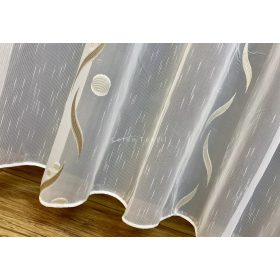 Méteráru,Voile, Roshan,fehér alapon Mogyoró, 280 cm