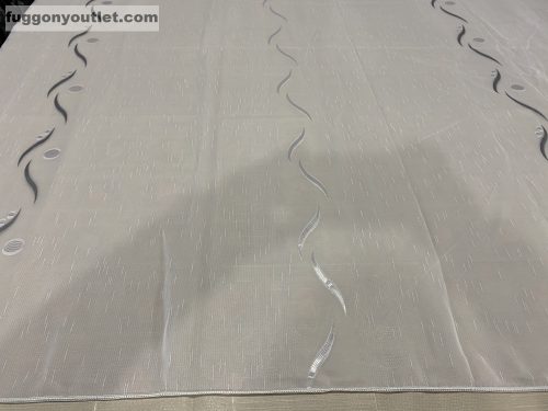 Voile, Roshan, fehér alapon szürke, 300x260 cm 