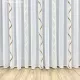 Méteráru, Voile, Roshan, fehér alapon barna és arany, 280cm