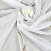 Méteráru, Voile, Roshan, fehér alapon barna és arany, 280cm