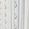 Méteráru, Voile, Roshan, fehér alapon barna és arany, 280cm